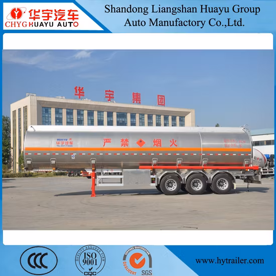 2/3 Axle Stainless Steel/Aluminum Alloy Tank/Tanker Truck Semi Trailer for Oil/Fuel/Diesel/Gasoline/Crude/Water/Milk Transport