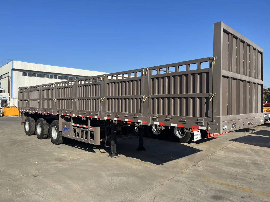 13m Drop Side Wall Semi Trailer 3 Axles 60 Ton 600mm Side Wall Semi Trailer for Transport Cargo