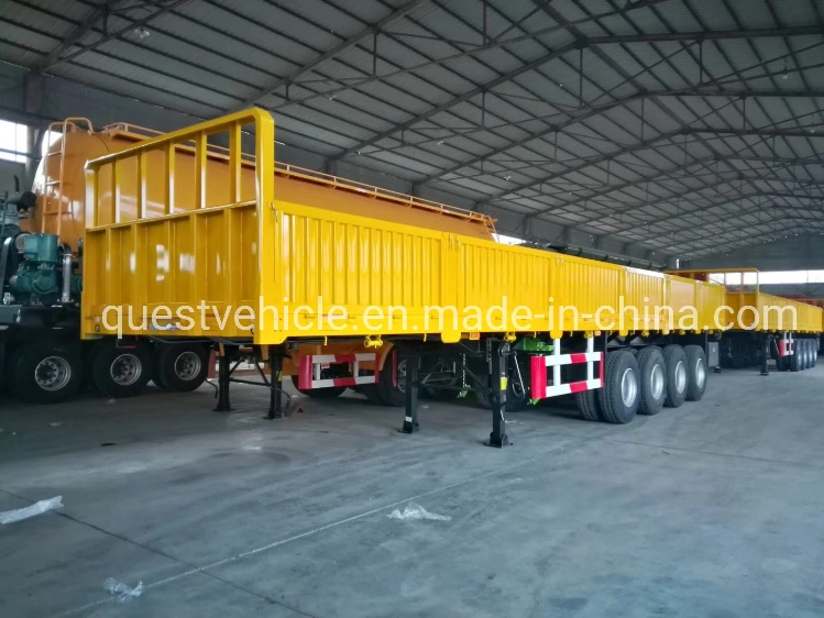 2/3 Axle 800mm High Side Wall/Side Board/Drop Side/Fence/Stake Utility Cargo Truck Semi Trailer with Container Lock