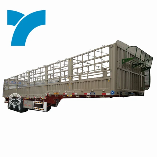 Semi-reboque caminhão contêiner de transporte de 3 eixos 50 toneladas parede lateral destacável