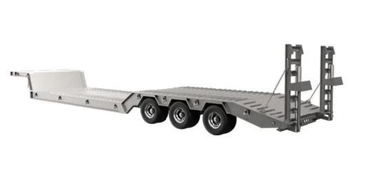 Qingte 60-100 Ton Gooseneck Gooseneck Lowbed Trailer Loyboy Semirreboque para Venda