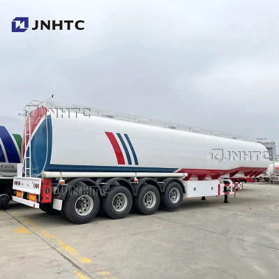 Reboque de tanque de combustível de aço de alumínio Jnhtc 3-4 eixos da China 28000-70000 litros líquido novo ou usado combustível tanque semi-reboque para venda